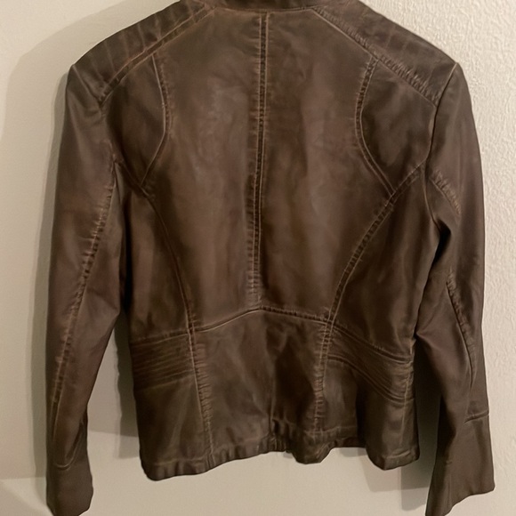 Bernardo faux leather like jacket moto sz s small zippers‎ zip up - Picture 5 of 8